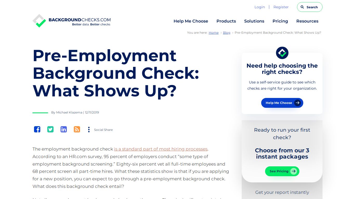 Pre-Employment Background Check: What Shows Up?