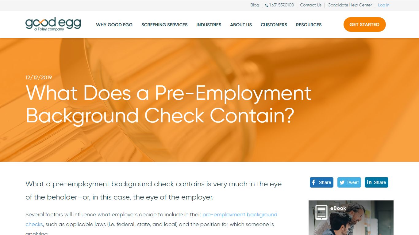 What Does a Pre-Employment Background Check Contain? - Good Egg